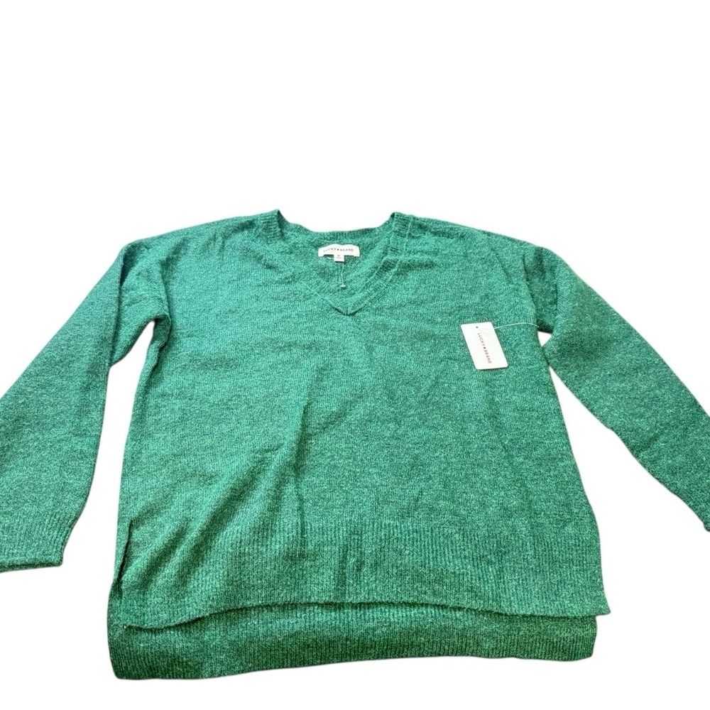 Lucky Brand Green V-Neck Sweater